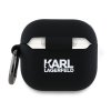 Karl Lagerfeld KLA4RUNIKK AirPods 4      cover czarny/black Silicone Karl Head 3D